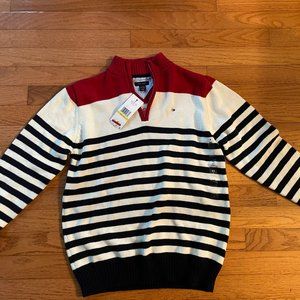NWT- Boys Size 12-14 Quarter Zip Tommy Hilfiger Sweater